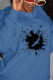 Blue Fashion Casual Print Pullovers O Neck Tops