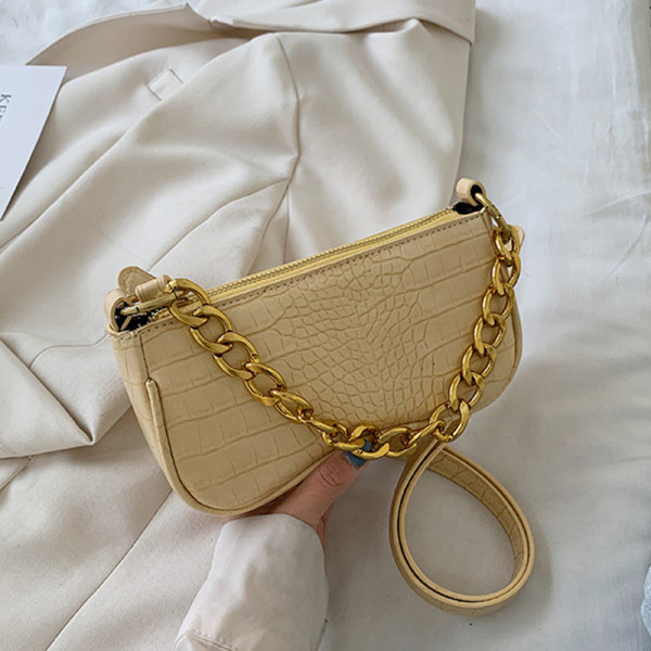 Yellow Fashion Casual Solid Shoulder Bags
