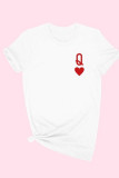 White Fashion Casual Print Basic O Neck Tops