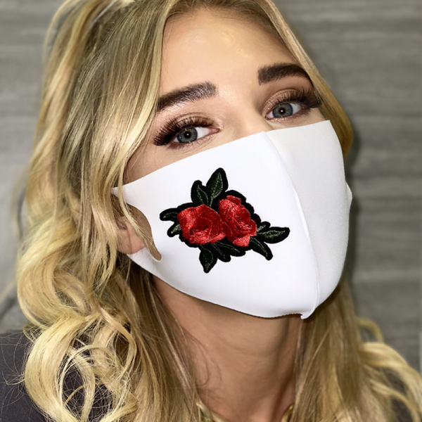 White Fashion Casual Print Face Protection