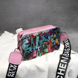 Pink Fashion Geometric Print Bag Accessories