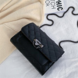 Black Fashion Casual Chain Strap Black Crossbody Bag