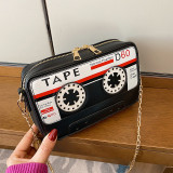 White Fashion Casual Letter Print Messenger Bag
