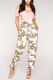 Pink Casual Print Regular Mid Waist Pencil Bottoms