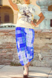 Pink Fashion Casual Plaid Print Basic Regular Mid Waist Trousers
