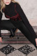 Red Sportswear Print O Neck Long Sleeve Two Pieces