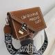 Brown Fashion Casual Letter Print Crossbody Bag