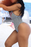 Stripe Sexy Striped Patchwork Swimwears