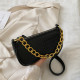 Black Fashion Casual Solid Shoulder Bags