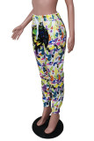 Colour Street Print Mid Waist Pencil Bottoms