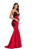 Pink Polyester adult Fashion Sexy Spaghetti Strap Sleeveless Slip Mermaid Floor-Length Patchwork backless