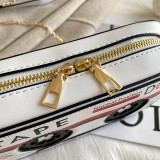 White Fashion Casual Letter Print Messenger Bag