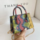 Red Fashion Casual Snake Print Single Shoulder Handbag