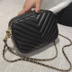 Black Fashion Casual Solid Chain Strap Crossbody Bag