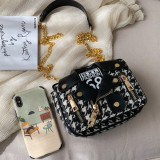 Black Fashion Casual Chain Strap Crossbody Bag