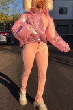 Pink Street Solid O Neck Regular Jumpsuits