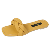 Yellow Casual Street Patchwork Square Out Door Shoes