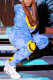 Blue Fashion Casual Street Polyester Character Print Tie-dye Pullovers Pants Hooded Collar Long Sleeve Regular Sleeve Regular Two Pieces