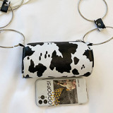 White Fashion Casual Print Chain Strap Crossbody Bag