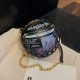Black Fashion Casual Patchwork Basketball Crossbody Bag