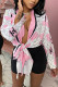 Pink Sexy Casual Print V Neck Tops