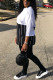 Black Fashion Casual Patchwork Patchwork O Neck Long Sleeve Two Pieces