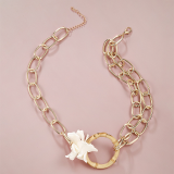 Gold Fashion Casual Shell Pendant Clavicle Chain