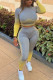 Yellow Sportswear Striped Patchwork O Neck Long Sleeve Two Pieces