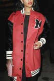 Pink Fashion Casual Patchwork Patchwork Outerwear