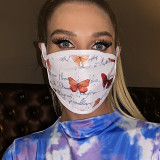 White Fashion Casual Print Face Protection