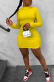 White Fashion Sexy adult Ma'am Cap Sleeve Long Sleeves half high collar Pencil Dress Knee-Length Solid backless Dresses