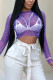 Blue Fashion Sexy Solid Patchwork See-through O Neck Tops