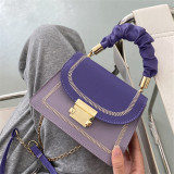 Purple Fashion Casual Patchwork Crossbody Bag