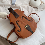 Brown Fashion Retro Violin Backpack