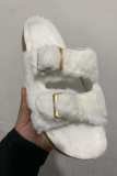 White Casual Hollowed Out Opend Keep Warm Shoes