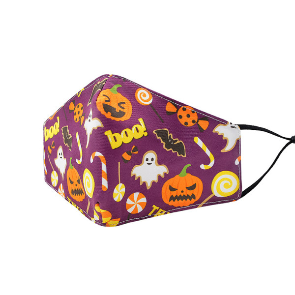 Purple Fashion Casual Print Face Protection