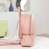 Apricot Fashion Casual Letter Print Backpack