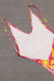 Pink Sexy Print Swimwears