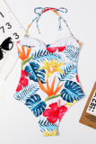 Multicolor Fashion Sexy Print Hollowed Out Swimwears