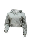 Grey Sportswear Solid O Neck Tops
