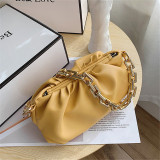 Yellow Fashion Casual Solid Messenger Bag