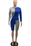 Red Sexy Solid Patchwork O Neck Long Sleeve Two Pieces