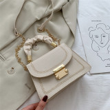 White Fashion Casual Patchwork Crossbody Bag