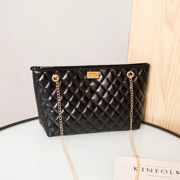 Black Fashion Casual Chain Strap Crossbody Bag