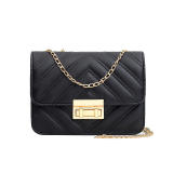 Black Fashion Casual Solid Crossbody Bag