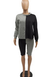 Red Sexy Solid Patchwork O Neck Long Sleeve Two Pieces