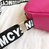 Rose Red Fashion Casual Letter Print Crossbody Bag