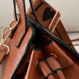 Brown Casual Vintage Solid Crossbody Bag