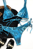 Red Fashion Sexy Print Backless Strap Design Swimwears