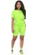 Green Fashion Casual Slim fit Solid Two Piece Suits Regular Short Sleeve